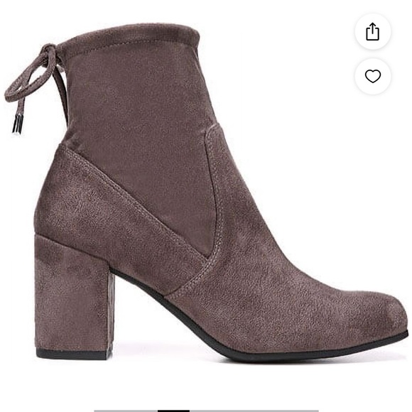 Franco Sarto Pisces Suede Booties, Taupe, Sz 9.5, NWOB - Picture 2 of 8